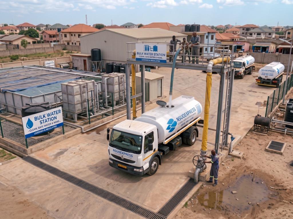 nsuoexpress bulk water station filling tanker